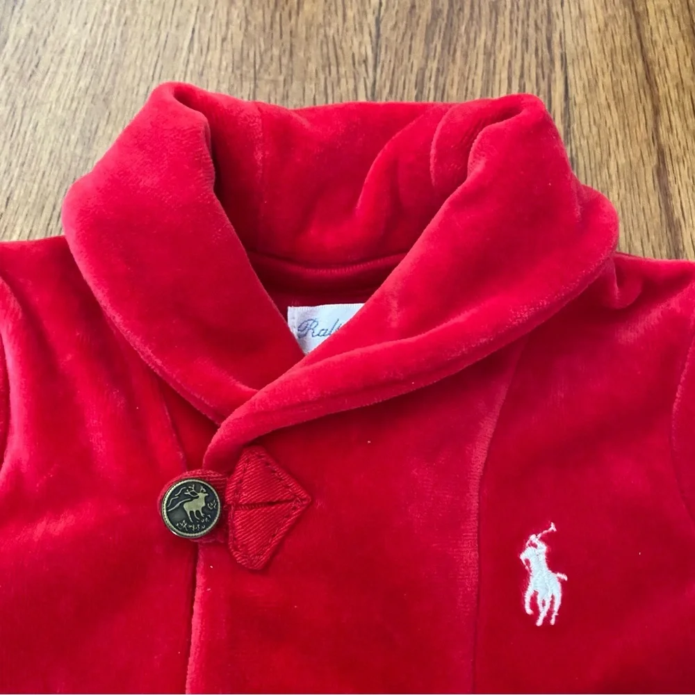 Ralph Lauren Velour One Piece with Shawl Collar Coverall